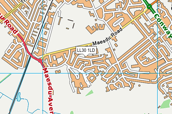 LL30 1LD map - OS VectorMap District (Ordnance Survey)