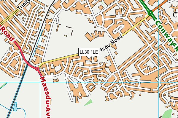 LL30 1LE map - OS VectorMap District (Ordnance Survey)