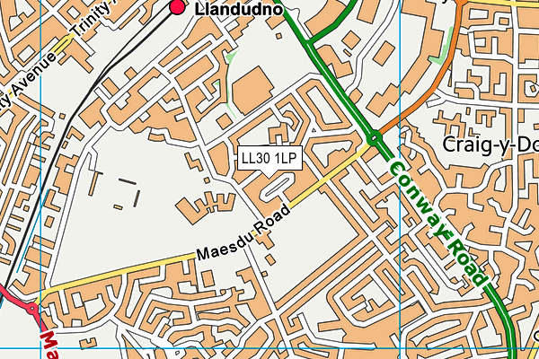 LL30 1LP map - OS VectorMap District (Ordnance Survey)