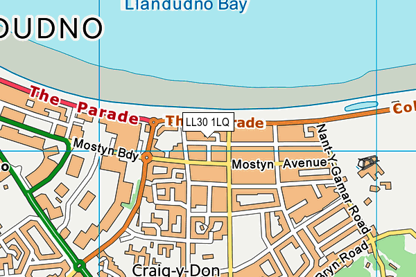 LL30 1LQ map - OS VectorMap District (Ordnance Survey)