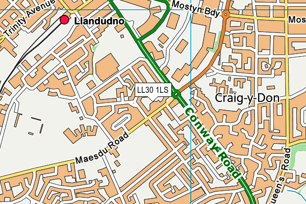 LL30 1LS map - OS VectorMap District (Ordnance Survey)