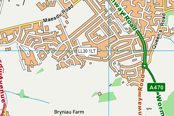 LL30 1LT map - OS VectorMap District (Ordnance Survey)