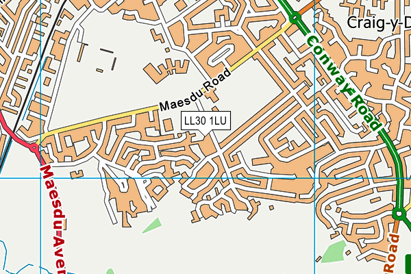 LL30 1LU map - OS VectorMap District (Ordnance Survey)