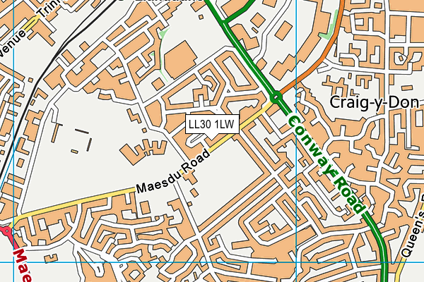 LL30 1LW map - OS VectorMap District (Ordnance Survey)