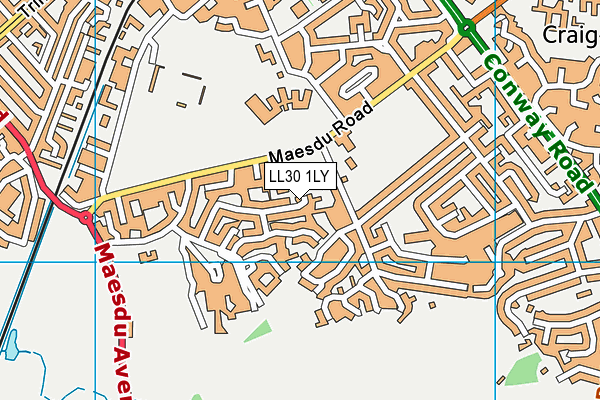 LL30 1LY map - OS VectorMap District (Ordnance Survey)