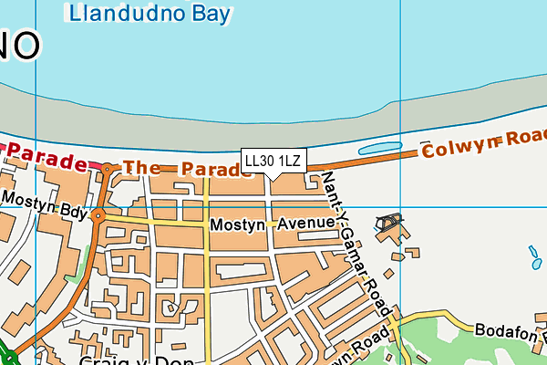 LL30 1LZ map - OS VectorMap District (Ordnance Survey)