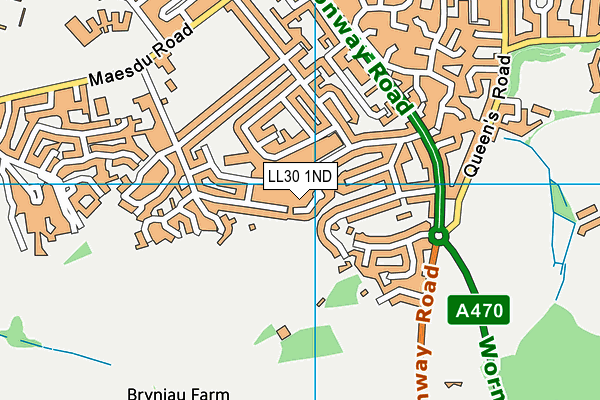 LL30 1ND map - OS VectorMap District (Ordnance Survey)