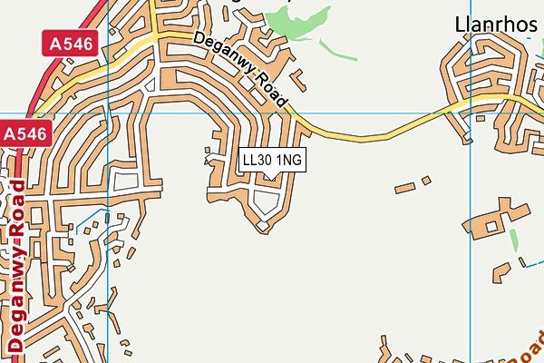 LL30 1NG map - OS VectorMap District (Ordnance Survey)