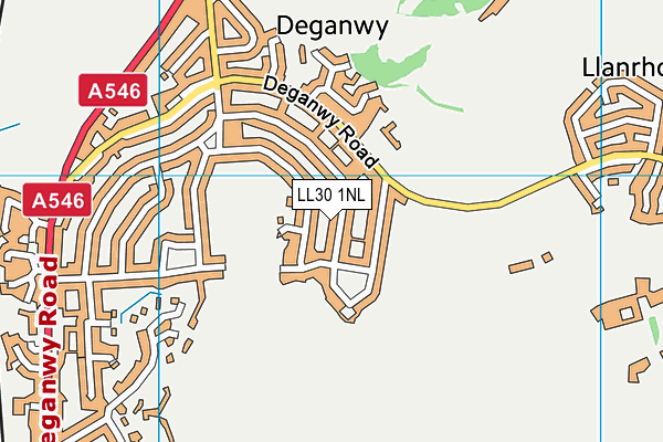 LL30 1NL map - OS VectorMap District (Ordnance Survey)