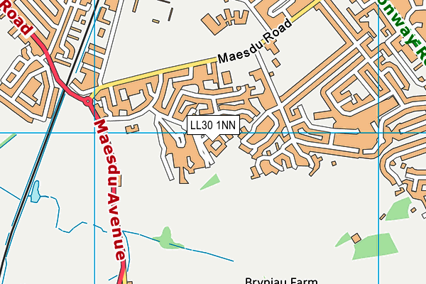 LL30 1NN map - OS VectorMap District (Ordnance Survey)