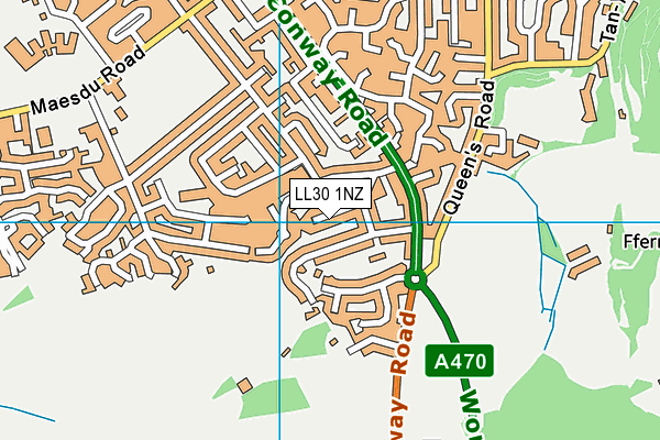 LL30 1NZ map - OS VectorMap District (Ordnance Survey)