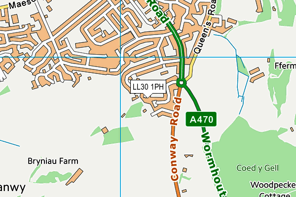 LL30 1PH map - OS VectorMap District (Ordnance Survey)