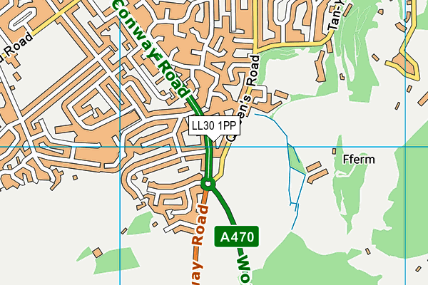 LL30 1PP map - OS VectorMap District (Ordnance Survey)