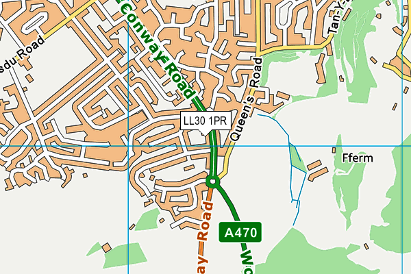 LL30 1PR map - OS VectorMap District (Ordnance Survey)