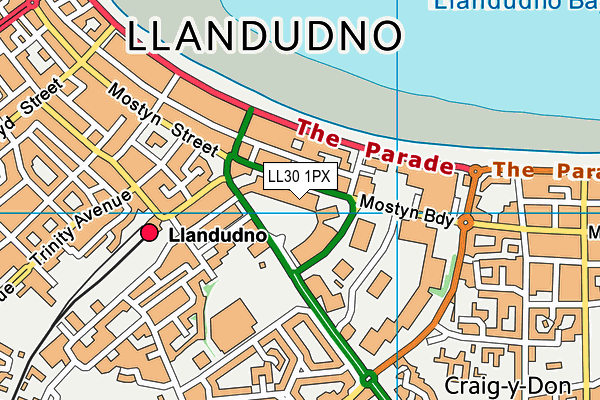 LL30 1PX map - OS VectorMap District (Ordnance Survey)