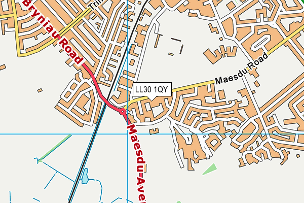 LL30 1QY map - OS VectorMap District (Ordnance Survey)