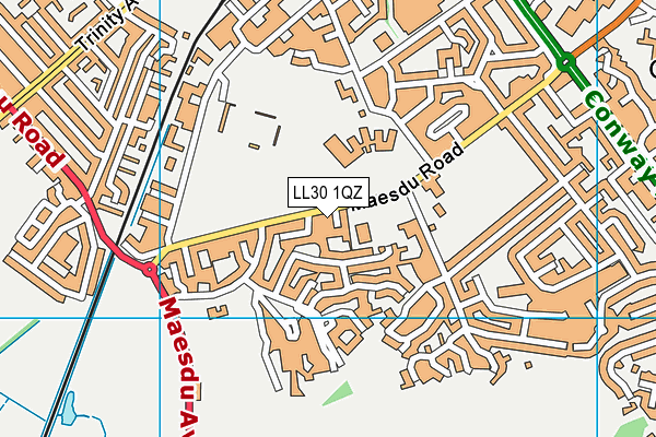 LL30 1QZ map - OS VectorMap District (Ordnance Survey)