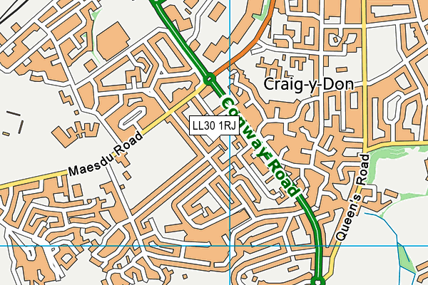 LL30 1RJ map - OS VectorMap District (Ordnance Survey)