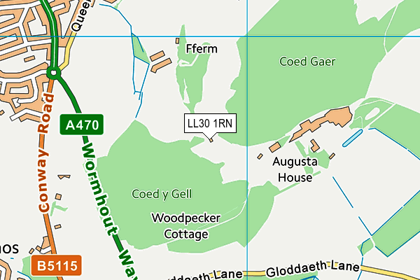 LL30 1RN map - OS VectorMap District (Ordnance Survey)