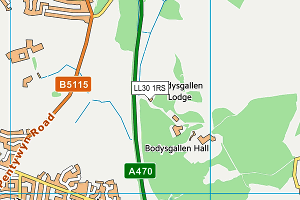 LL30 1RS map - OS VectorMap District (Ordnance Survey)