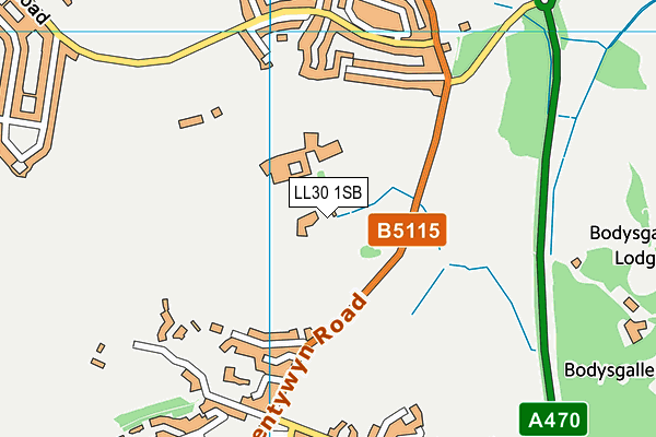 LL30 1SB map - OS VectorMap District (Ordnance Survey)