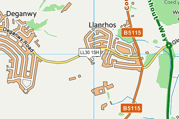 LL30 1SH map - OS VectorMap District (Ordnance Survey)