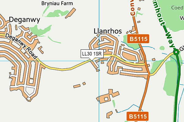 LL30 1SR map - OS VectorMap District (Ordnance Survey)