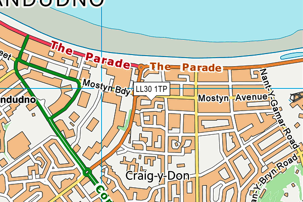 LL30 1TP map - OS VectorMap District (Ordnance Survey)