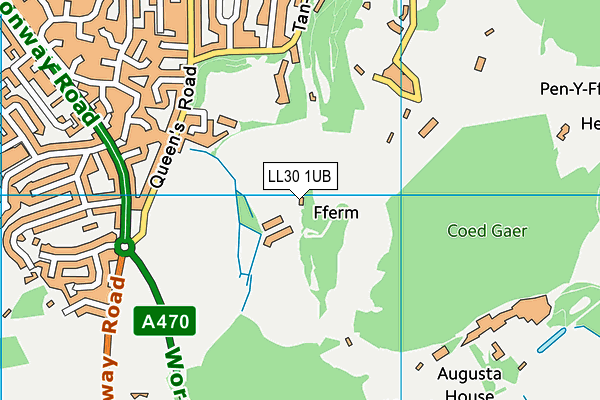 LL30 1UB map - OS VectorMap District (Ordnance Survey)