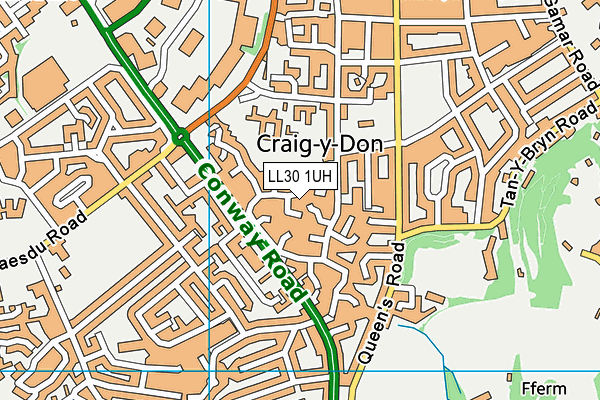 LL30 1UH map - OS VectorMap District (Ordnance Survey)