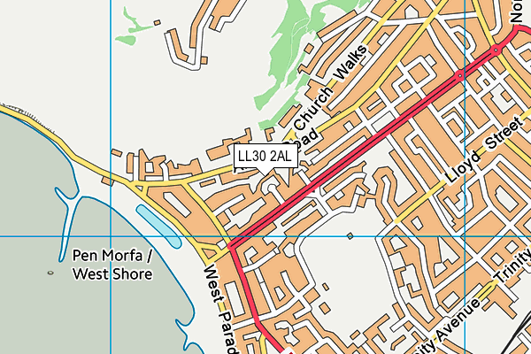 LL30 2AL map - OS VectorMap District (Ordnance Survey)