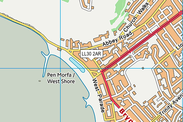 LL30 2AR map - OS VectorMap District (Ordnance Survey)