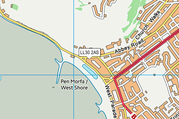 LL30 2AS map - OS VectorMap District (Ordnance Survey)