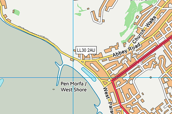 LL30 2AU map - OS VectorMap District (Ordnance Survey)