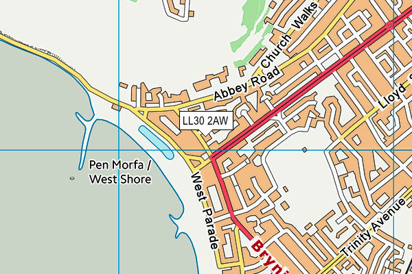 Map of CLIFTON APARTMENTS (LLANDUDNO) LTD. at district scale
