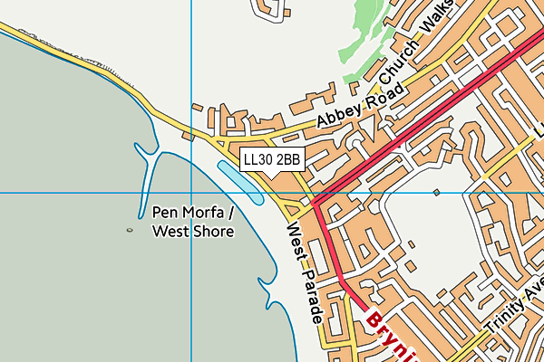 LL30 2BB map - OS VectorMap District (Ordnance Survey)