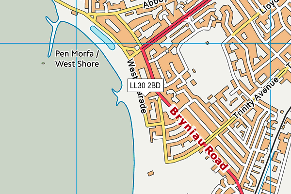 LL30 2BD map - OS VectorMap District (Ordnance Survey)