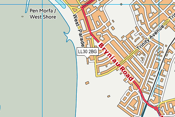 LL30 2BG map - OS VectorMap District (Ordnance Survey)