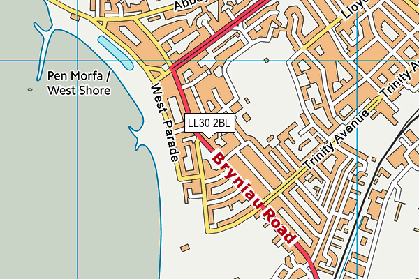 LL30 2BL map - OS VectorMap District (Ordnance Survey)