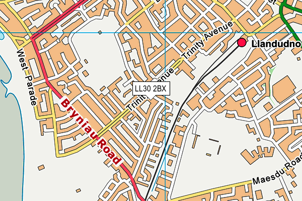 LL30 2BX map - OS VectorMap District (Ordnance Survey)