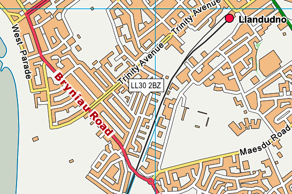 LL30 2BZ map - OS VectorMap District (Ordnance Survey)