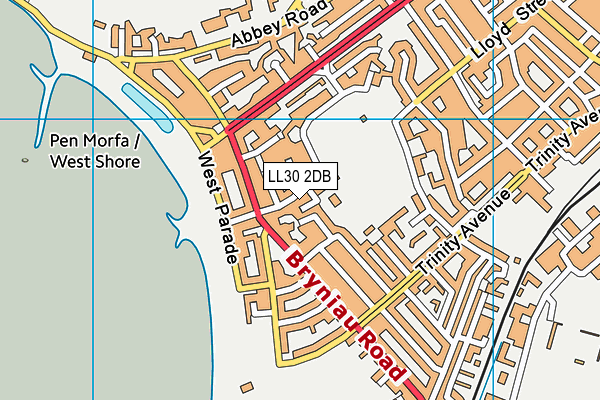 LL30 2DB map - OS VectorMap District (Ordnance Survey)