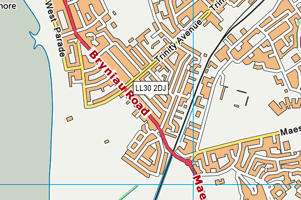 LL30 2DJ map - OS VectorMap District (Ordnance Survey)