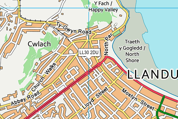 LL30 2DU map - OS VectorMap District (Ordnance Survey)