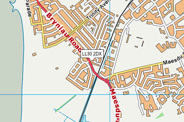 LL30 2DX map - OS VectorMap District (Ordnance Survey)