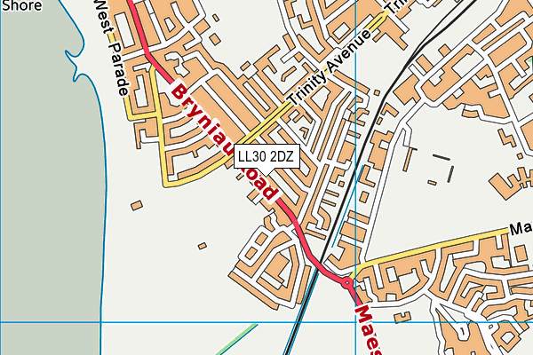 LL30 2DZ map - OS VectorMap District (Ordnance Survey)