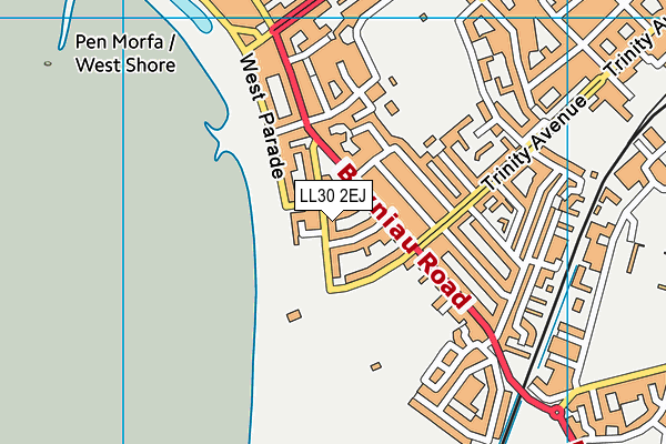 LL30 2EJ map - OS VectorMap District (Ordnance Survey)