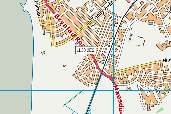 LL30 2ES map - OS VectorMap District (Ordnance Survey)