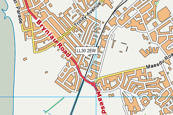 LL30 2EW map - OS VectorMap District (Ordnance Survey)