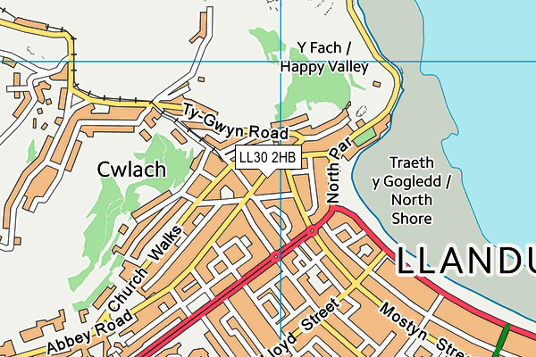 LL30 2HB map - OS VectorMap District (Ordnance Survey)